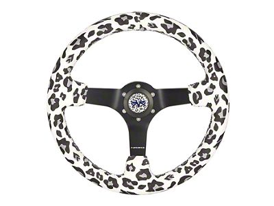 NRG Innovations Savage Inspired 350mm Steering Wheel; White (Universal; Some Adaptation May Be Required)