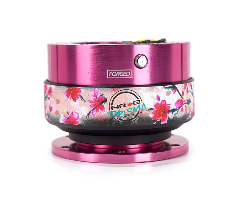 NRG Innovations Mustang 2.0 Steering Wheel Hub Quick Release; Pink