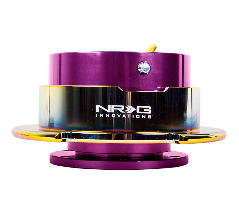 NRG Gen 2.1 Purple/Neo Chrome Ring Steering Wheel Quick Release main image 1