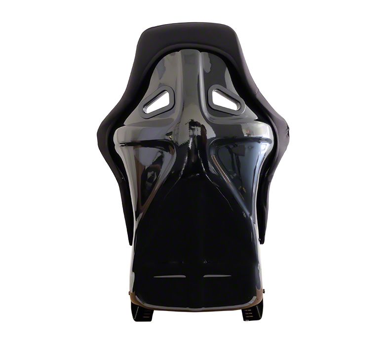 NRG Innovations Mustang Large Bucket Seat; Black Cloth and Leather