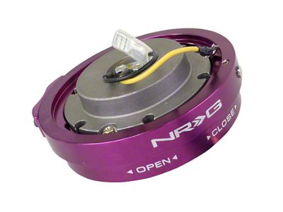 NRG Innovations Steering Wheel Hub Thin Quick Release; Purple (Universal; Some Adaptation May Be Required)