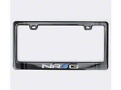 NRG Innovations License Plate Frame; Poly Dipped Wet Carbon Fiber (Universal; Some Adaptation May Be Required)