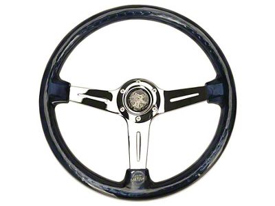 NRG Innovations Matsuri 350mm 2-Inch Deep Dish Steering Wheel; Chrome and Smoked (Universal; Some Adaptation May Be Required)