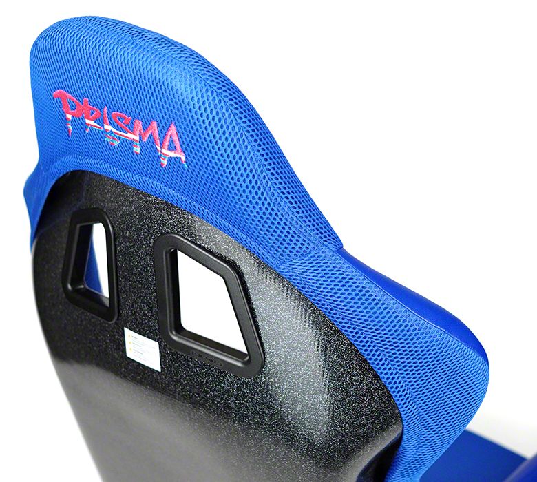 NRG Innovations Mustang Prisma FIA Large Bucket Seat; Blue Cloth