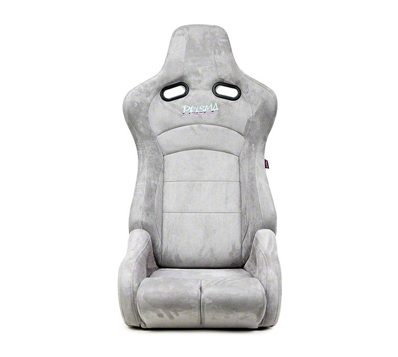 NRG Innovations Prisma Lab Reclinable Bucket Seats; Medium; Grey Suede (Universal; Some Adaptation May Be Required)