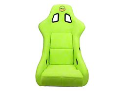 NRG Innovations Prisma Large Bucket Seat; Neon Green Alcantara Vegan (Universal; Some Adaptation May Be Required)