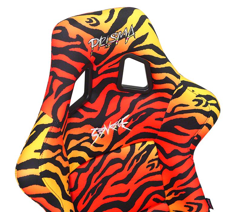 NRG Innovations Mustang Prisma Savage Medium Bucket Seat; White