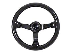 NRG Innovations Sport 350mm Carbon Fiber 3-Inch Deep Dish Steering Wheel (Universal; Some Adaptation May Be Required)