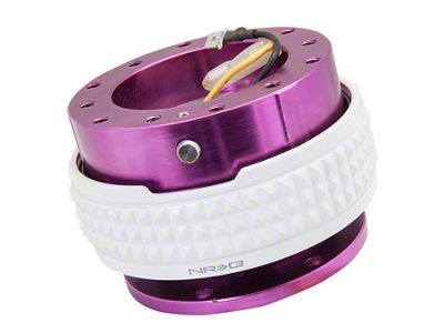 NRG Innovations Steering Wheel Hub Quick Release; Purple with Glow in the Dark Pyramid Ring (Universal; Some Adaptation May Be Required)