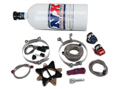 Nitrous Express 2-Valve Nitrous Plate System; 10 lb. Bottle (96-04 Mustang GT)