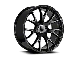OE Concept Hellcat SRT Replica Gloss Black Wheel; Rear Only; 22x10; 18mm Offset (08-23 RWD Challenger, Excluding Widebody)