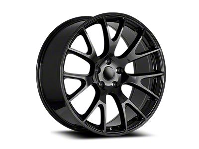OE Concept Hellcat SRT Replica Gloss Black Wheel; Rear Only; 22x10; 18mm Offset (08-23 RWD Challenger, Excluding Widebody)
