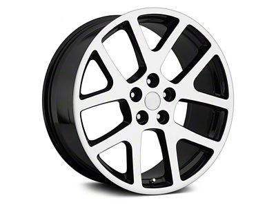 OE Revolution 107 Gloss Black Machined Wheel; 20x9 (08-23 RWD Challenger, Excluding Widebody)