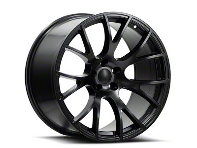 OE Revolution DG-05 Matte Black Wheel; Rear Only; 22x10; 18mm Offset (08-23 RWD Challenger, Excluding SRT Hellcat & Widebody)