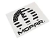 Officially Licensed MOPAR M Flag Decal; Black (08-13 Challenger)
