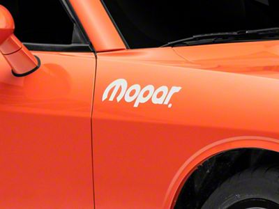 Officially Licensed MOPAR Decal; Silver (08-13 Challenger)
