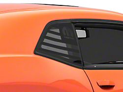 Mopar Licensed by SEC10 Mopar Flag Quarter Window Decals; Matte Black (08-13 Challenger)