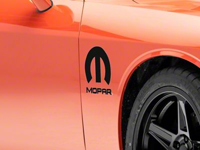 Officially Licensed MOPAR M Decal; Black (08-13 Challenger)