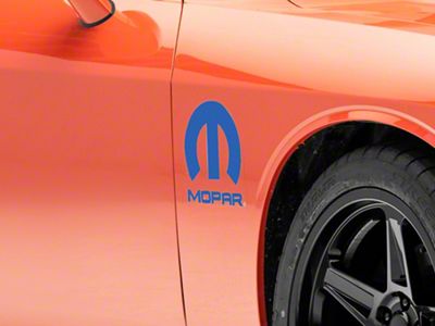 Officially Licensed MOPAR M Decal; Blue (08-13 Challenger)