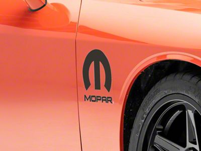 Officially Licensed MOPAR M Decal; Matte Black (08-13 Challenger)
