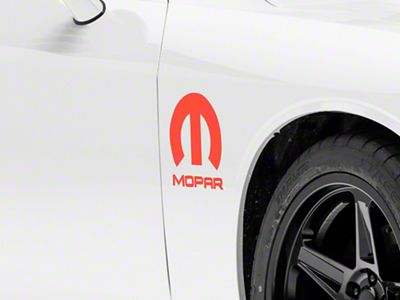 Officially Licensed MOPAR M Decal; Red (08-13 Challenger)