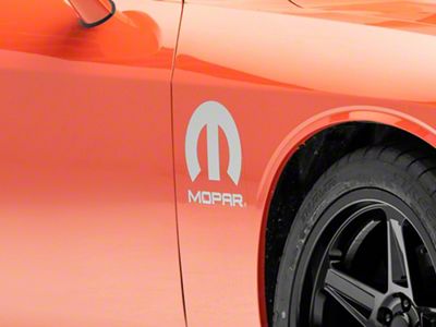 Officially Licensed MOPAR M Decal; Silver (08-13 Challenger)