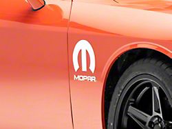 Mopar Licensed by SEC10 M Decal; White (08-13 Challenger)