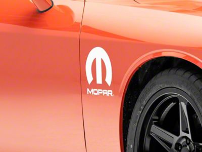 Officially Licensed MOPAR M Decal; White (08-13 Challenger)