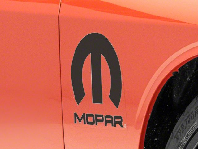 Officially Licensed MOPAR M Decal; Matte Black (06-14 Charger)