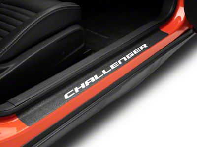 Mopar Licensed by SEC10 Door Sill Body Shield Decal; White (08-13 Challenger)