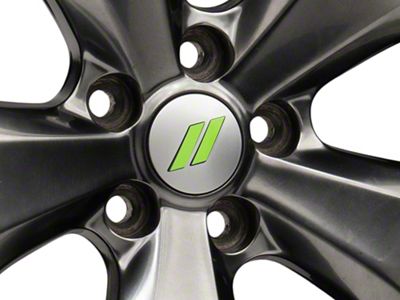 Mopar Licensed by SEC10 Hash Mark Wheel Cap Decal; Lime Green (08-13 Challenger)