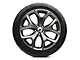 Officially Licensed MOPAR Hash Mark Wheel Cap Decal; Matte Black (08-13 Challenger)