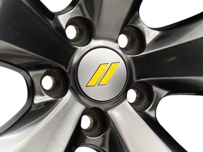 Mopar Licensed by SEC10 Hash Mark Wheel Cap Decal; Yellow (08-13 Challenger)