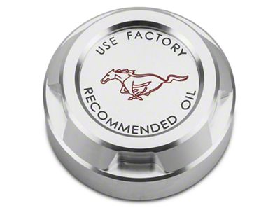 Drake Muscle Cars Oil Cap Cover with Running Pony Logo (15-17 Mustang GT, V6)