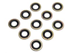 Metal/Rubber Oil Drain Plug Gasket; 10 Pack (79-97 Mustang)