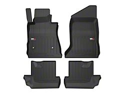 OMAC Premium 3D Front and Rear Floor Liners; Black (16-24 Camaro Coupe)