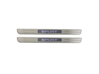 OMAC Illuminated Door Sill Scuff Plates with Sport Logo (05-19 Corvette C5 & C6)