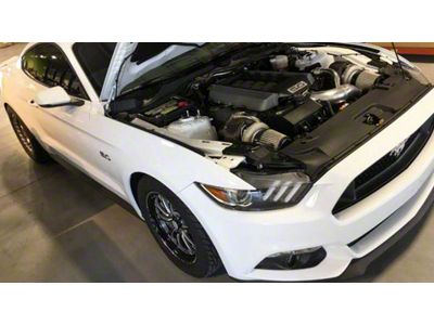 On3 Performance Top Mount Twin Turbo System with GT30 55mm Billet Wheel Ceramic Ball Bearing Turbos (15-17 Mustang GT)