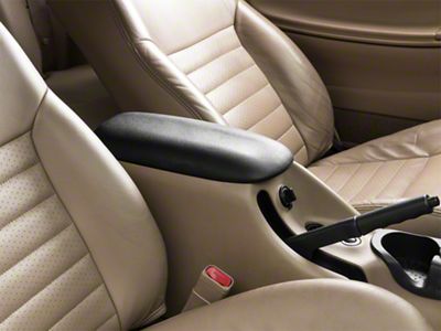 Center Console Armrest Pad; Black (94-04 Mustang)