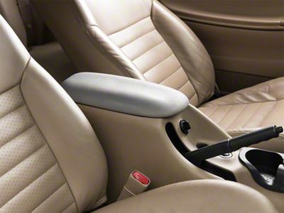 Center Console Armrest Pad; Gray (94-04 Mustang)