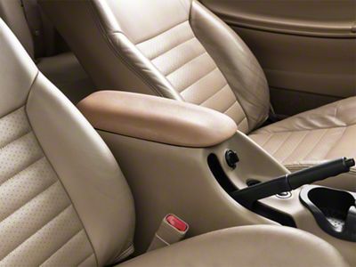 Center Console Armrest Pad; Saddle (94-98 Mustang)
