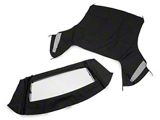 Convertible Top with Heated Glass; Sailcloth Black (94-04 Mustang Convertible)