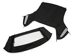 Convertible Top with Heated Glass; Sailcloth Black (94-04 Mustang Convertible)