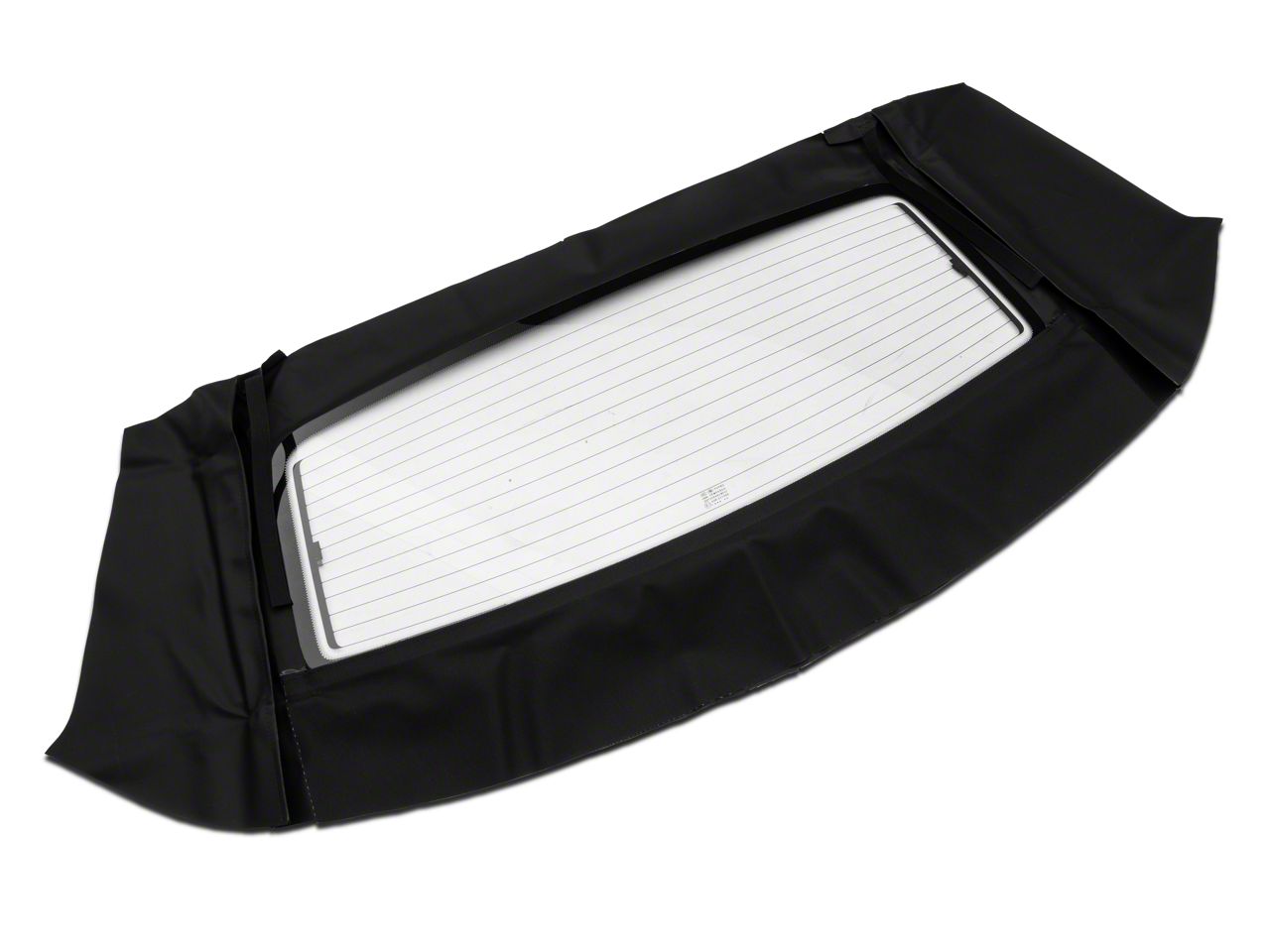 Mustang Convertible Top with Heated Glass; Sailcloth Black