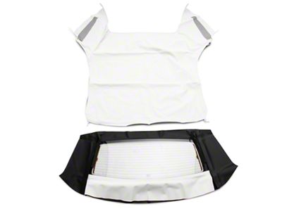 Convertible Top with Heated Glass; Sailcloth White (94-04 Mustang Convertible)