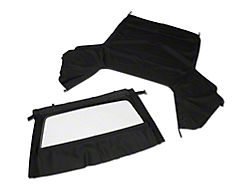 Convertible Top with Tinted Glass; Pinpoint Black (91-93 Mustang Convertible)