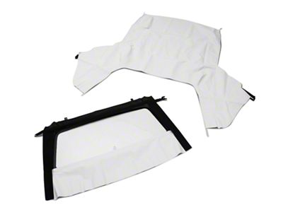 Convertible Top with Tinted Glass; Pinpoint White (91-93 Mustang Convertible)
