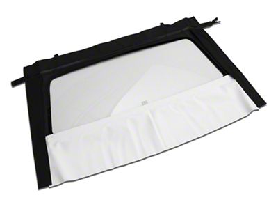 Curtain with Heated Glass; Sailcloth White (94-04 Mustang Convertible)