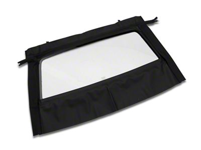 Curtain with Tinted Glass; Pinpoint Black (83-93 Mustang Convertible)