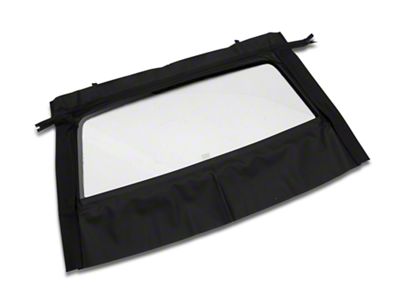 OPR Curtain with Tinted Glass; Pinpoint Black (83-93 Mustang Convertible)